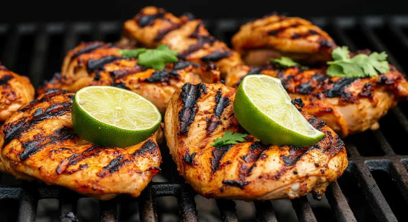 Grilled chicken on BBQ