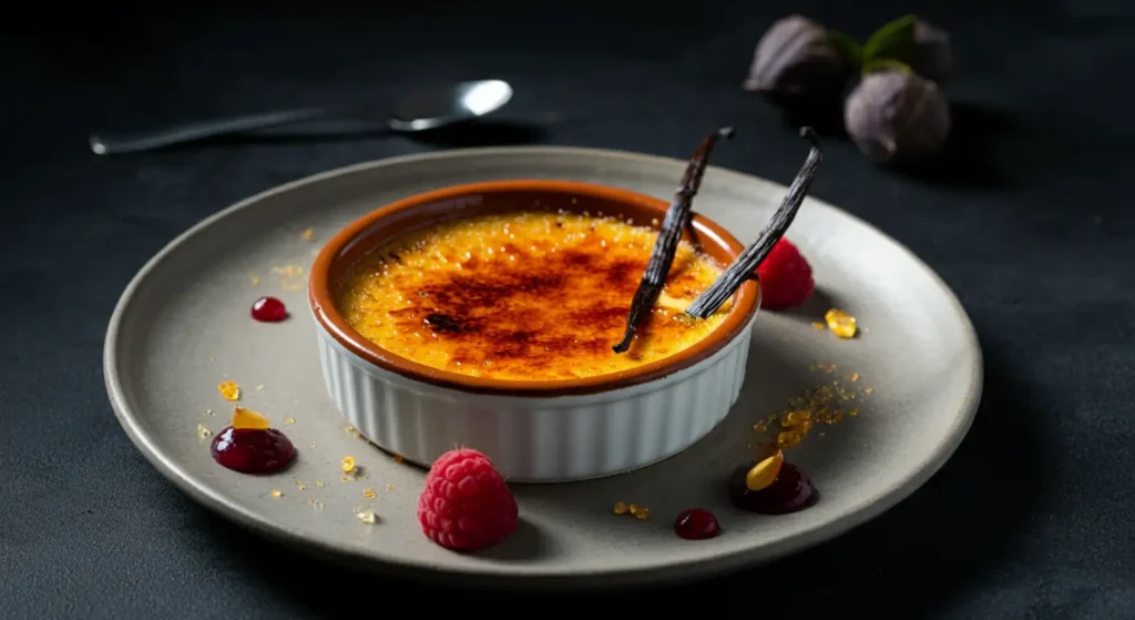 Elegant Crème Brûlée with Cracked Caramelized Top