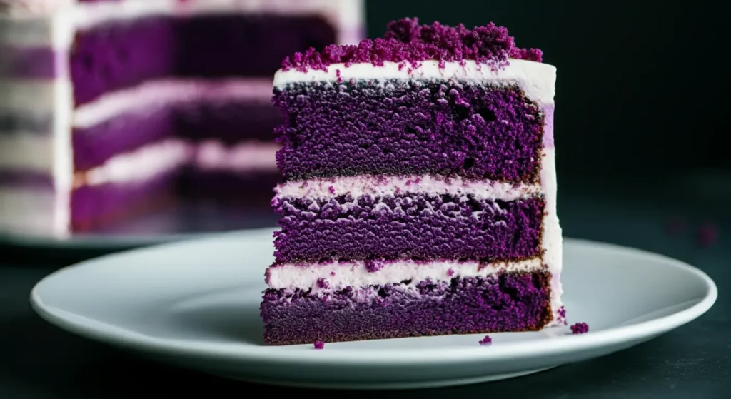 Purple Velvet Cake Slice