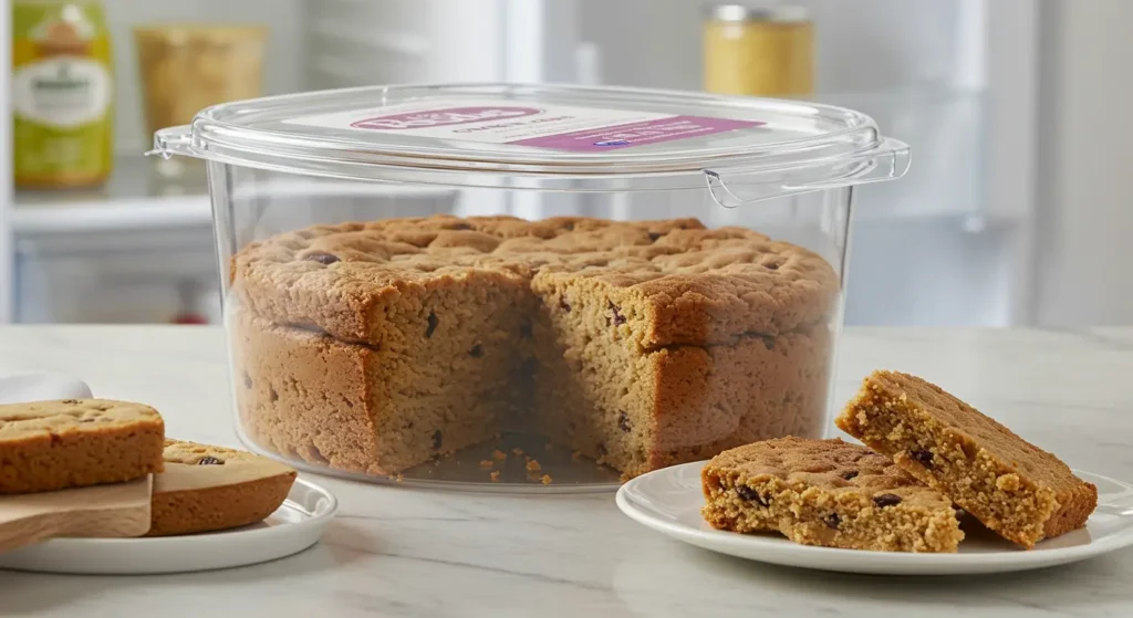 Decorating cookie cake with frosting