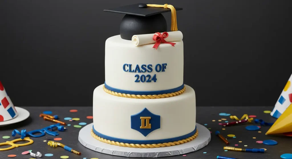 traditional graduation cake