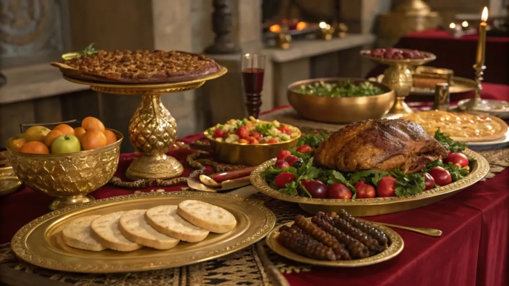 Byzantine feast table