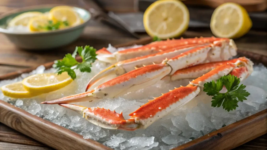 Fresh snow crab legs