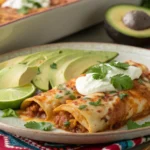 Garnished enchiladas