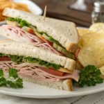 Perfect ham salami turkey sandwich