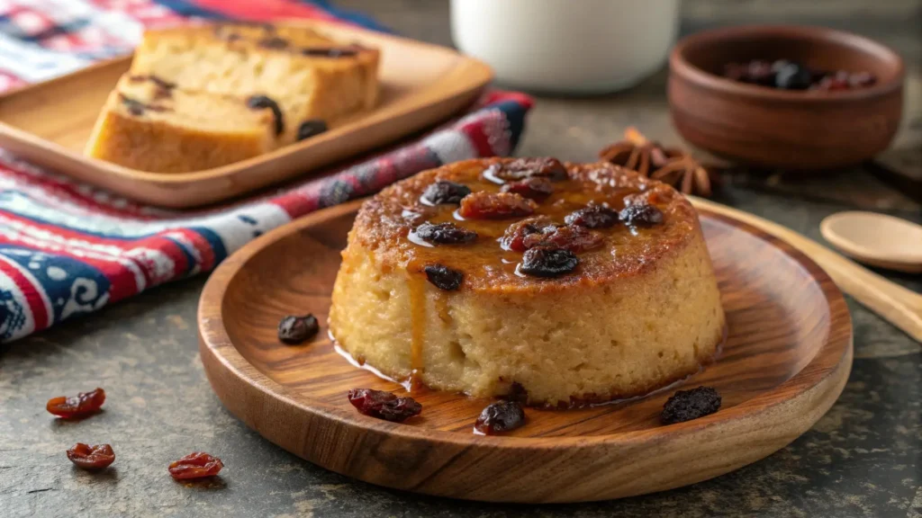 Traditional Puerto Rican bread pudding