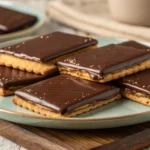 chocolate covered graham crackers plate