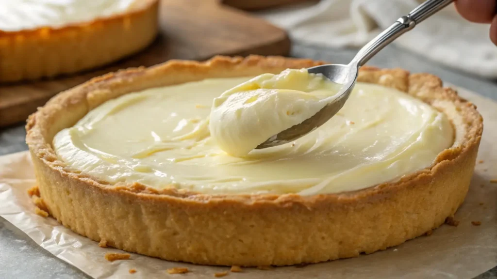 cream cheese filling on pastry