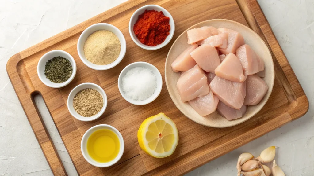 Ingredients for air fryer chicken