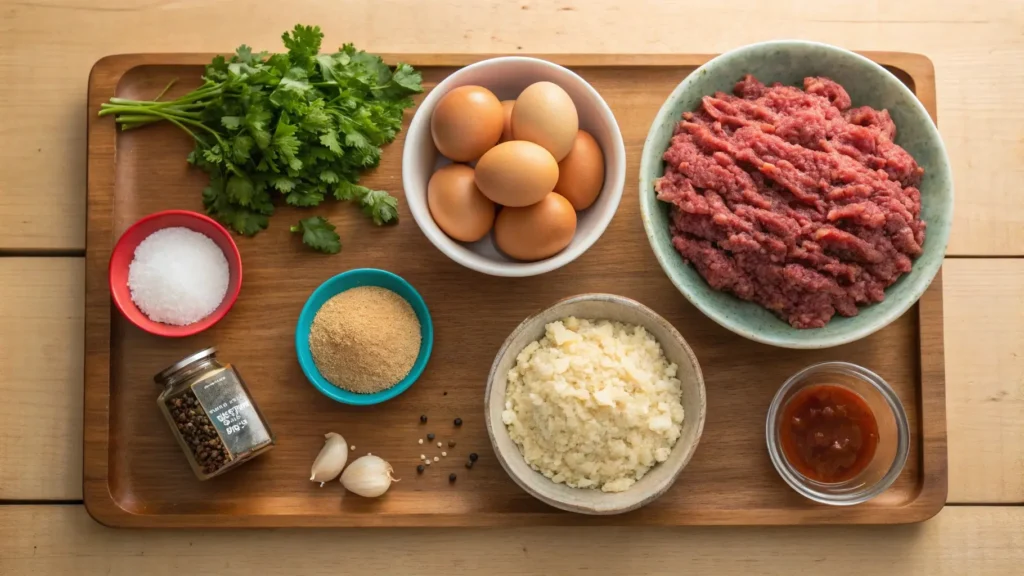 Key ingredients for stove top meatloaf