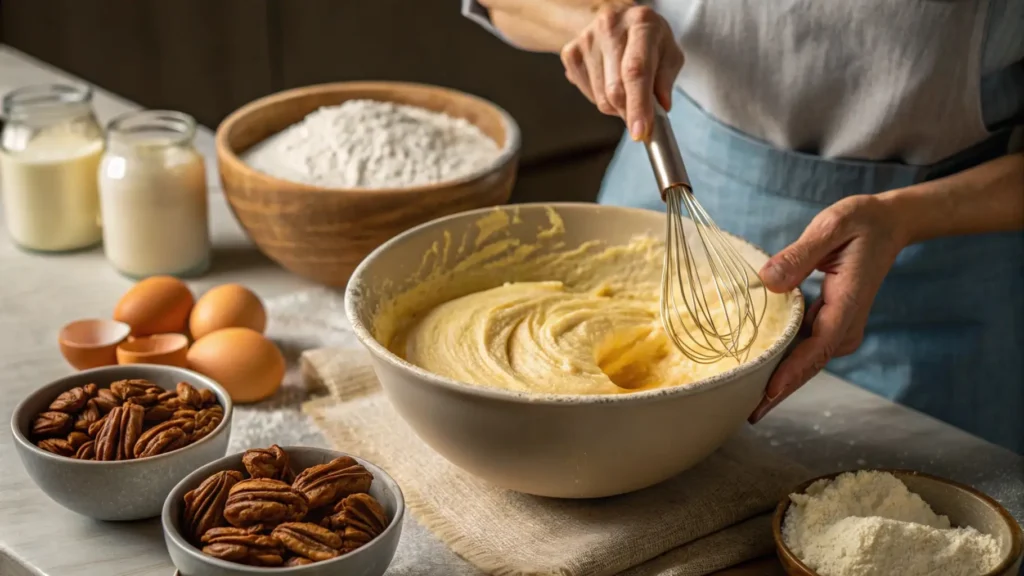 mixing butter and sugar