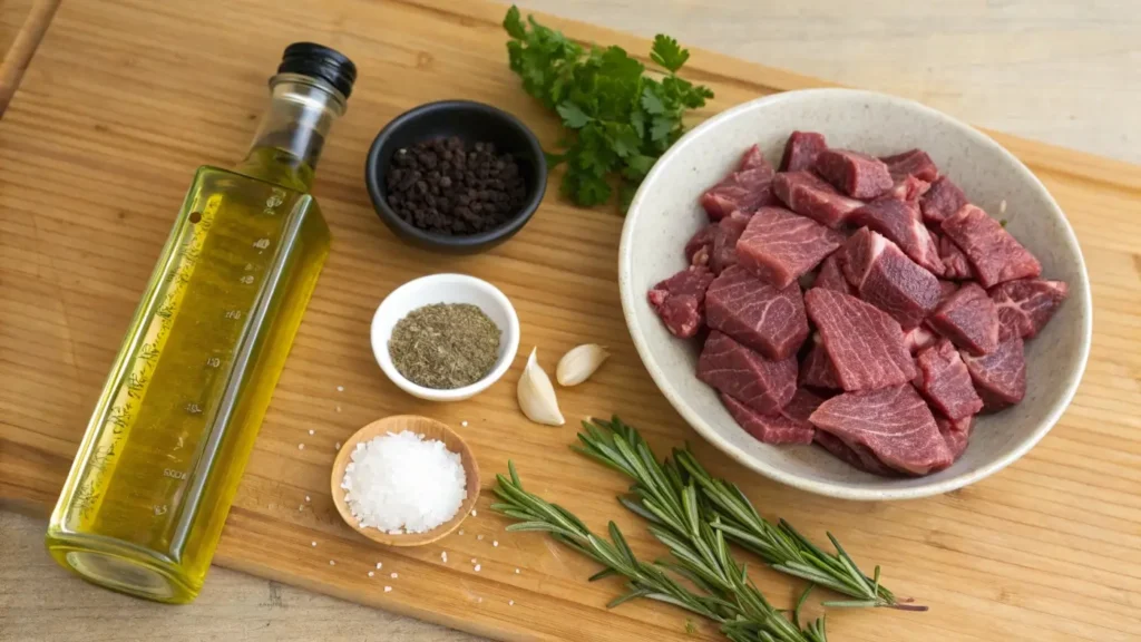 Ingredients for Air Fryer Steak Bites