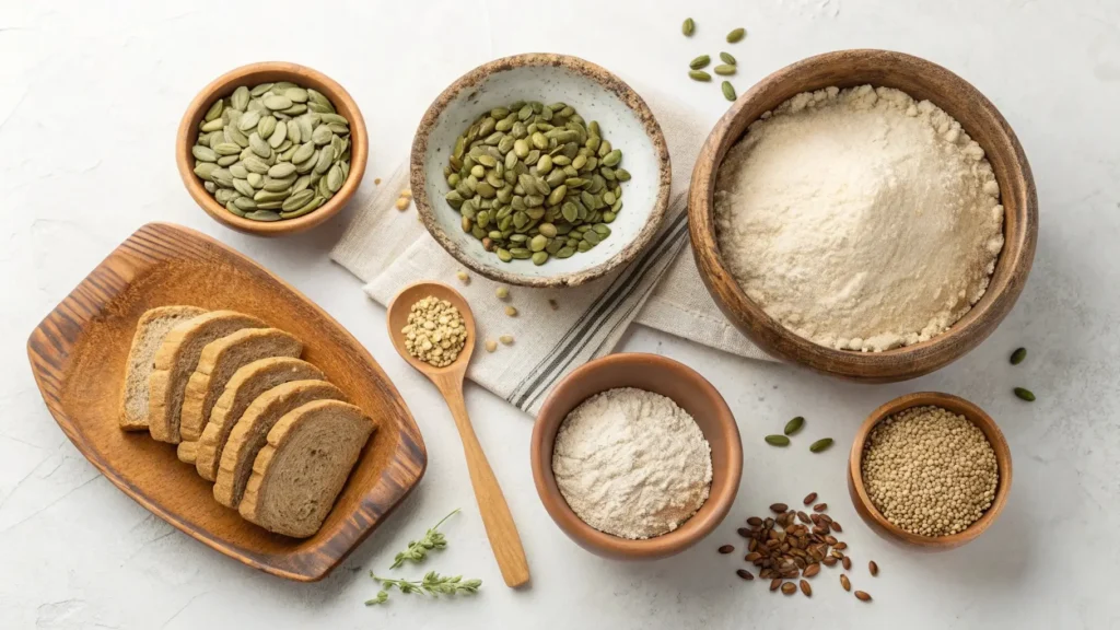 Ingredients for Sunflower Pumpkin Seed Bread