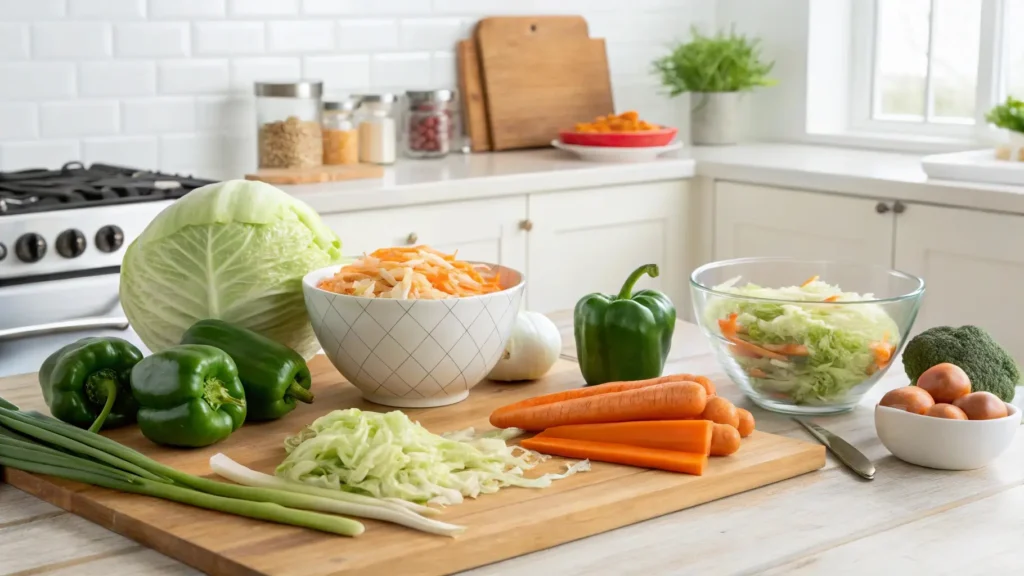 fresh vegetables for chow chow recipe