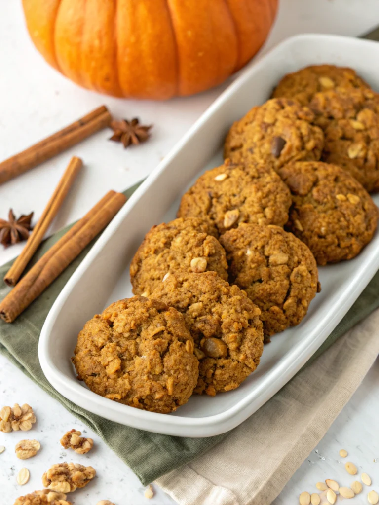 Spiced Pumpkin Oat Cookies