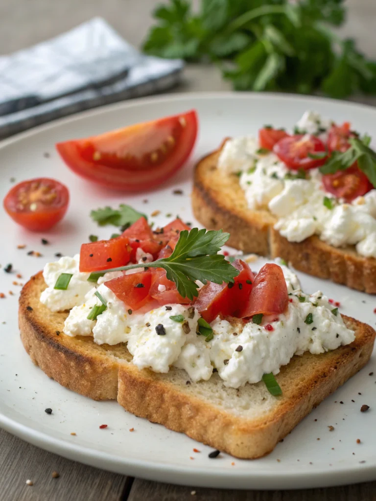 10 Minute Cottage Cheese Toast