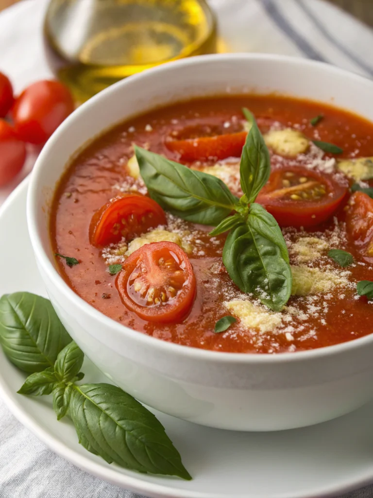 10 Minute Tomato Basil Soup