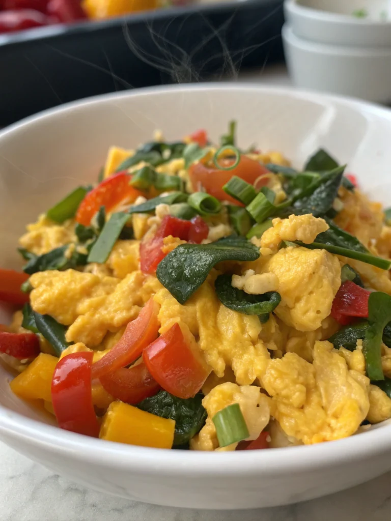 10 Minute Veggie Scrambled Eggs