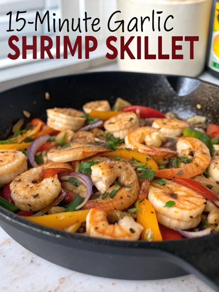 15 Minute Garlic Shrimp Skillet