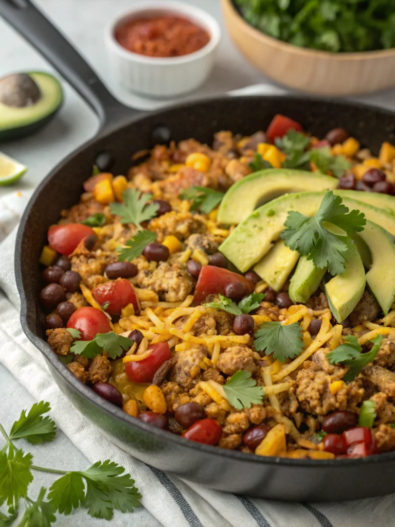 15 Minute Turkey Taco Skillet