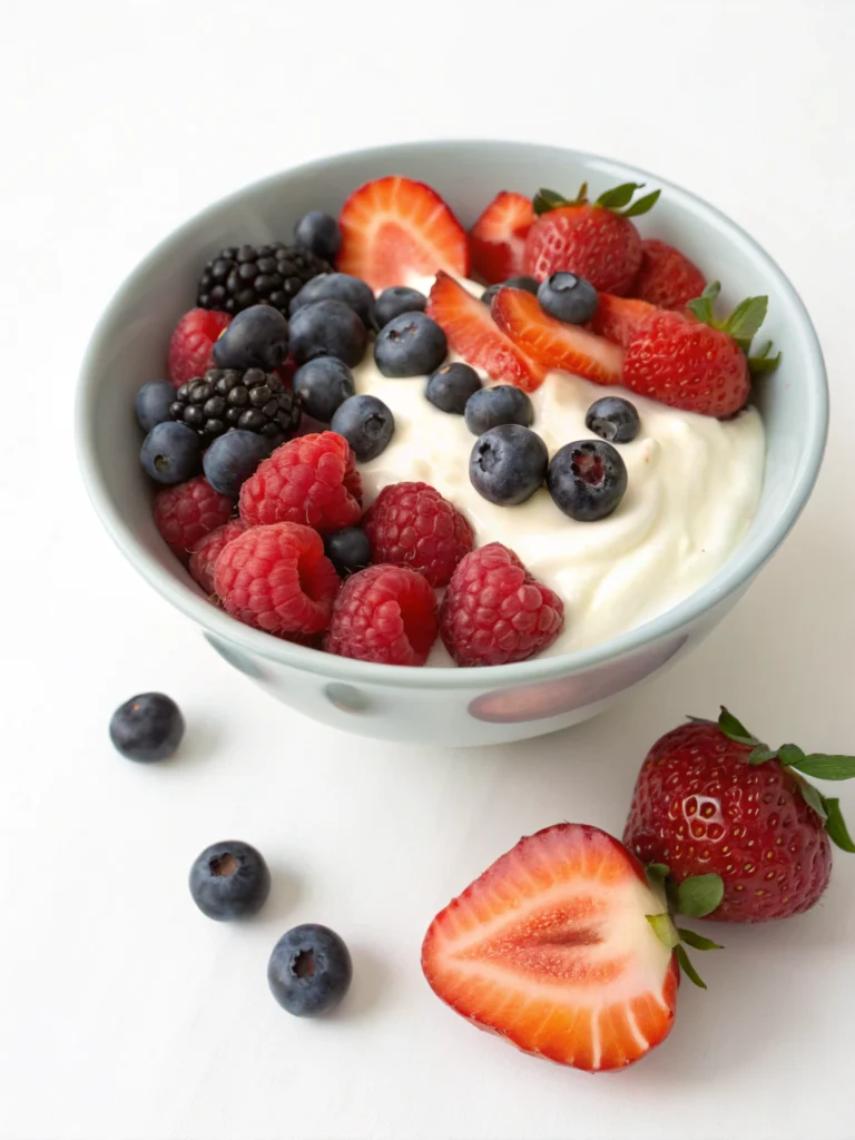 5 Minute Greek Yogurt Berry Bowl