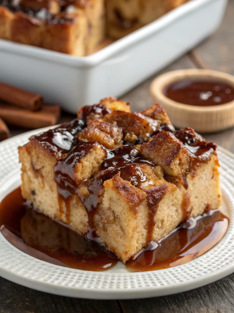Bread Pudding with Bourbon Sauce (Non-Alcoholic Sauce)