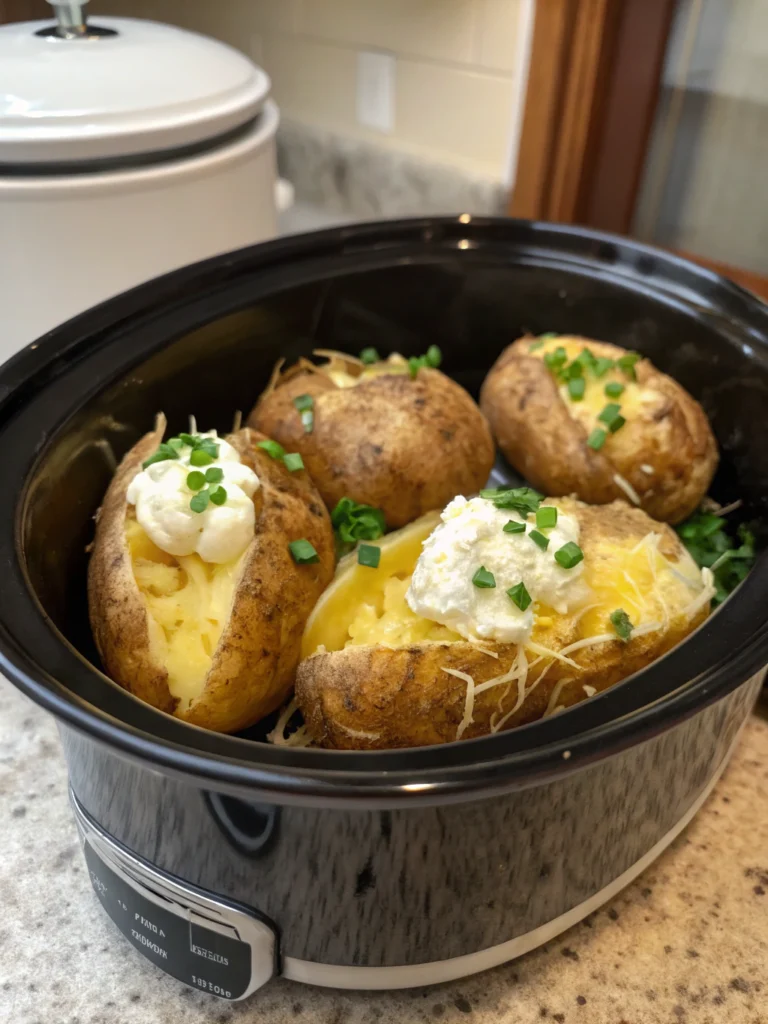 crockpot baked potatoes