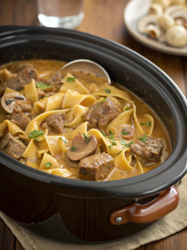 crockpot beef stroganoff
