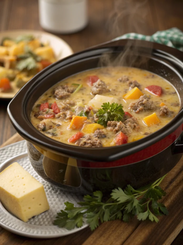 crockpot cheeseburger soup