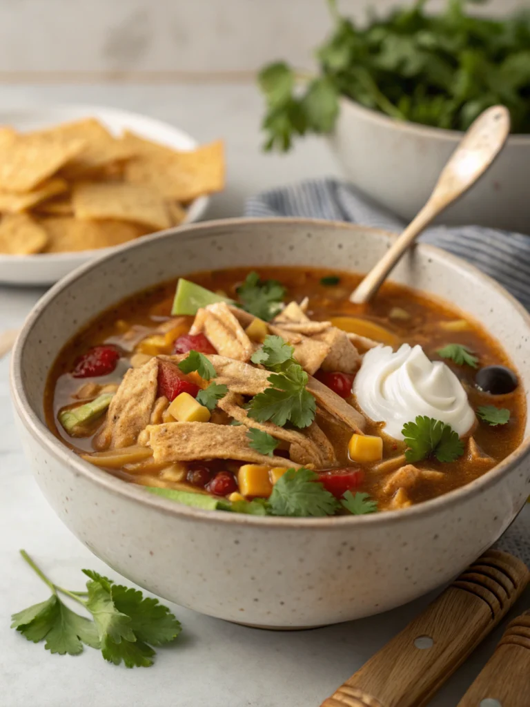 crockpot chicken tortilla soup