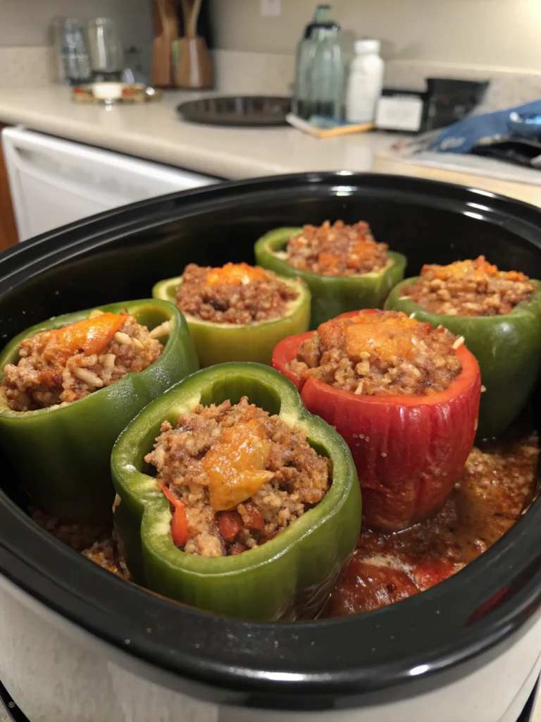crockpot stuffed peppers