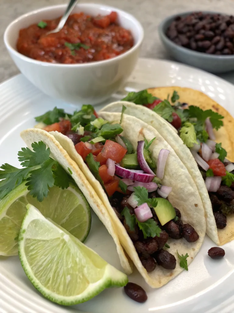 20 Minute Black Bean Tacos