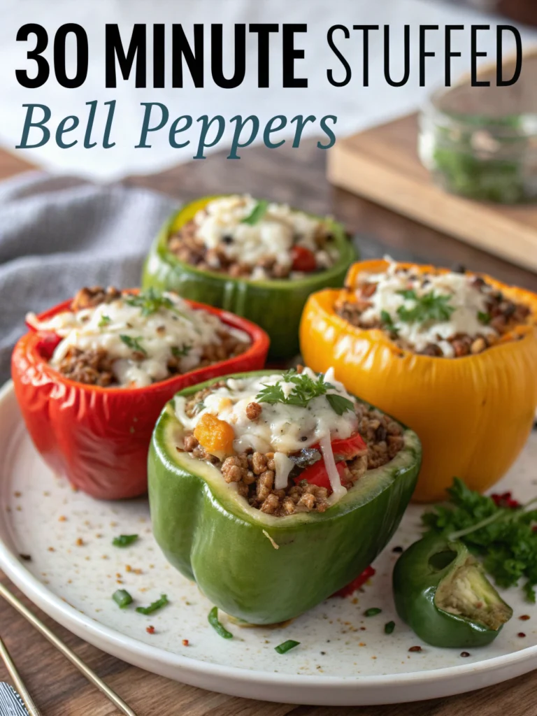 30 Minute Stuffed Bell Peppers
